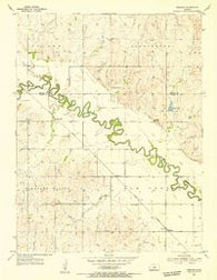 Trenton Kansas Historical topographic map, 1:24000 scale, 7.5 X 7.5 Minute, Year 1955