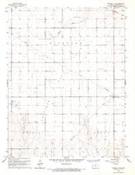 Tribune 3 NE Kansas Historical topographic map, 1:24000 scale, 7.5 X 7.5 Minute, Year 1966