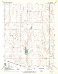 Tribune 3 SE Kansas Historical topographic map, 1:24000 scale, 7.5 X 7.5 Minute, Year 1966