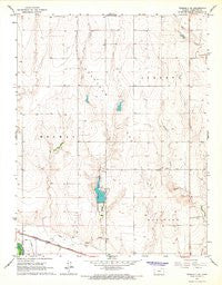 Tribune 3 SE Kansas Historical topographic map, 1:24000 scale, 7.5 X 7.5 Minute, Year 1966