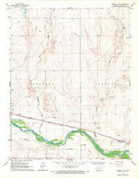 Tribune 3 SW Kansas Historical topographic map, 1:24000 scale, 7.5 X 7.5 Minute, Year 1966