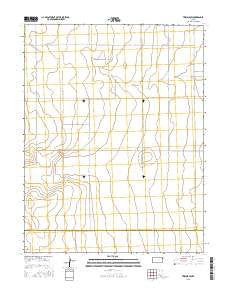 Tribune SW Kansas Current topographic map, 1:24000 scale, 7.5 X 7.5 Minute, Year 2015