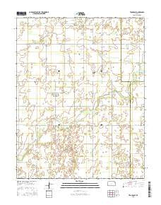 Trousdale Kansas Current topographic map, 1:24000 scale, 7.5 X 7.5 Minute, Year 2015