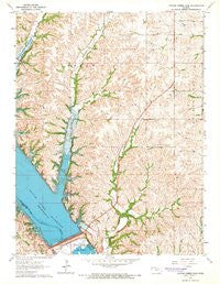 Tuttle Creek Dam Kansas Historical topographic map, 1:24000 scale, 7.5 X 7.5 Minute, Year 1964