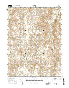 Twin Mound Kansas Current topographic map, 1:24000 scale, 7.5 X 7.5 Minute, Year 2015