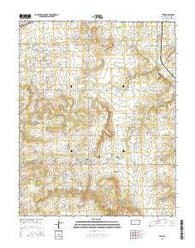 Tyro Kansas Current topographic map, 1:24000 scale, 7.5 X 7.5 Minute, Year 2015