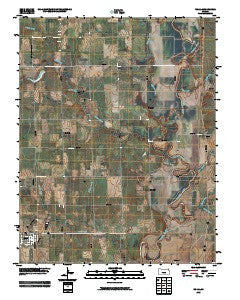 Udall Kansas Historical topographic map, 1:24000 scale, 7.5 X 7.5 Minute, Year 2010