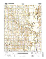 Udall Kansas Current topographic map, 1:24000 scale, 7.5 X 7.5 Minute, Year 2015