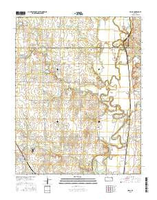Udall Kansas Current topographic map, 1:24000 scale, 7.5 X 7.5 Minute, Year 2015