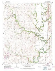 Udall Kansas Historical topographic map, 1:24000 scale, 7.5 X 7.5 Minute, Year 1955