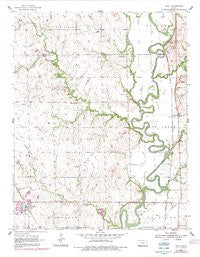 Udall Kansas Historical topographic map, 1:24000 scale, 7.5 X 7.5 Minute, Year 1955