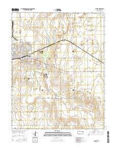 Ulysses Kansas Current topographic map, 1:24000 scale, 7.5 X 7.5 Minute, Year 2016