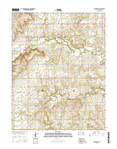 Uniontown Kansas Current topographic map, 1:24000 scale, 7.5 X 7.5 Minute, Year 2015