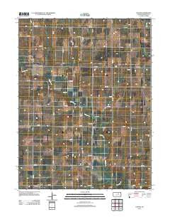 Upland Kansas Historical topographic map, 1:24000 scale, 7.5 X 7.5 Minute, Year 2012