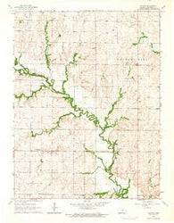 Upland Kansas Historical topographic map, 1:24000 scale, 7.5 X 7.5 Minute, Year 1963