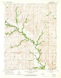 Upland Kansas Historical topographic map, 1:24000 scale, 7.5 X 7.5 Minute, Year 1963