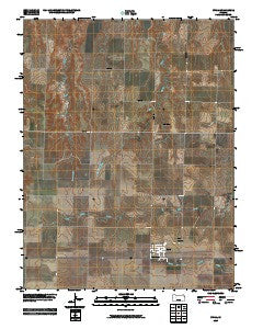 Utica Kansas Historical topographic map, 1:24000 scale, 7.5 X 7.5 Minute, Year 2009