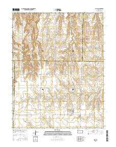 Utica Kansas Current topographic map, 1:24000 scale, 7.5 X 7.5 Minute, Year 2015
