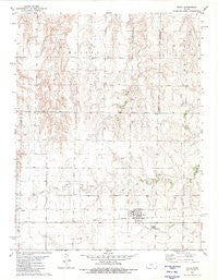 Utica Kansas Historical topographic map, 1:24000 scale, 7.5 X 7.5 Minute, Year 1981