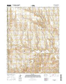 Utica SW Kansas Current topographic map, 1:24000 scale, 7.5 X 7.5 Minute, Year 2015