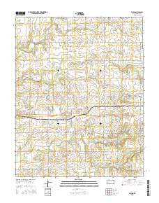 Valeda Kansas Current topographic map, 1:24000 scale, 7.5 X 7.5 Minute, Year 2015