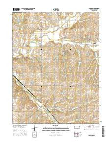 Vermillion Kansas Current topographic map, 1:24000 scale, 7.5 X 7.5 Minute, Year 2015