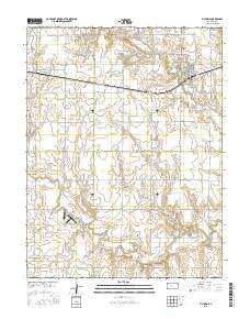 Victoria Kansas Current topographic map, 1:24000 scale, 7.5 X 7.5 Minute, Year 2015