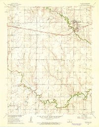Victoria Kansas Historical topographic map, 1:24000 scale, 7.5 X 7.5 Minute, Year 1961