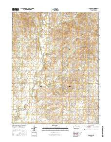Vine Creek Kansas Current topographic map, 1:24000 scale, 7.5 X 7.5 Minute, Year 2015