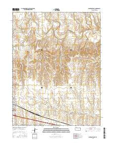 WaKeeney East Kansas Current topographic map, 1:24000 scale, 7.5 X 7.5 Minute, Year 2015
