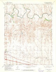 Wa Keeney East Kansas Historical topographic map, 1:24000 scale, 7.5 X 7.5 Minute, Year 1962