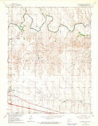 Wa Keeney East Kansas Historical topographic map, 1:24000 scale, 7.5 X 7.5 Minute, Year 1962