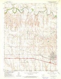 Wa Keeney West Kansas Historical topographic map, 1:24000 scale, 7.5 X 7.5 Minute, Year 1963