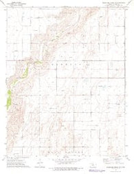 Wagon Bed Spring SW Kansas Historical topographic map, 1:24000 scale, 7.5 X 7.5 Minute, Year 1974