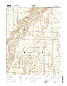 Wagon Bed Spring SW Kansas Current topographic map, 1:24000 scale, 7.5 X 7.5 Minute, Year 2015