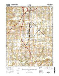 Wakarusa Kansas Current topographic map, 1:24000 scale, 7.5 X 7.5 Minute, Year 2015