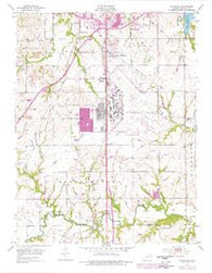 Wakarusa Kansas Historical topographic map, 1:24000 scale, 7.5 X 7.5 Minute, Year 1955