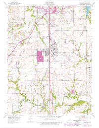 Wakarusa Kansas Historical topographic map, 1:24000 scale, 7.5 X 7.5 Minute, Year 1955