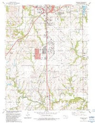 Wakarusa Kansas Historical topographic map, 1:24000 scale, 7.5 X 7.5 Minute, Year 1983