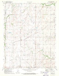 Waldeck Kansas Historical topographic map, 1:24000 scale, 7.5 X 7.5 Minute, Year 1971