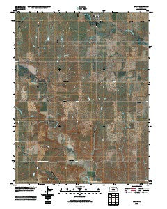 Waldo Kansas Historical topographic map, 1:24000 scale, 7.5 X 7.5 Minute, Year 2009