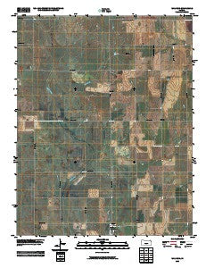 Waldron Kansas Historical topographic map, 1:24000 scale, 7.5 X 7.5 Minute, Year 2009