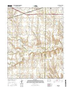 Walker Kansas Current topographic map, 1:24000 scale, 7.5 X 7.5 Minute, Year 2015