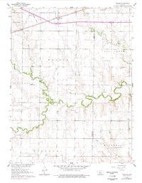 Walker Kansas Historical topographic map, 1:24000 scale, 7.5 X 7.5 Minute, Year 1961
