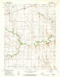 Walker Kansas Historical topographic map, 1:24000 scale, 7.5 X 7.5 Minute, Year 1961
