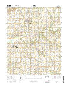 Walnut Kansas Current topographic map, 1:24000 scale, 7.5 X 7.5 Minute, Year 2016