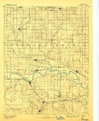 Wamego Kansas Historical topographic map, 1:125000 scale, 30 X 30 Minute, Year 1889