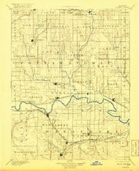 Wamego Kansas Historical topographic map, 1:125000 scale, 30 X 30 Minute, Year 1894