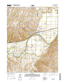 Wamego Kansas Current topographic map, 1:24000 scale, 7.5 X 7.5 Minute, Year 2016