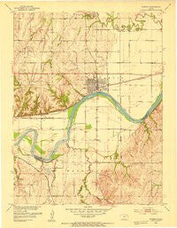 Wamego Kansas Historical topographic map, 1:24000 scale, 7.5 X 7.5 Minute, Year 1953